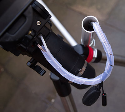 Showing how the cables connect at the tripod end