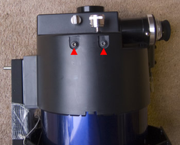 Screw holes on the Meade ETX125 mount