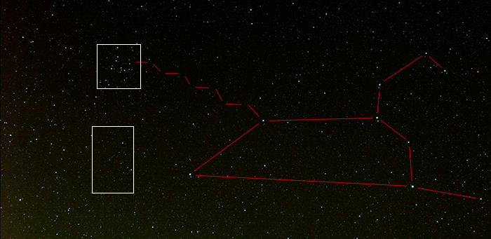Annotated image of Leo, Coma Berenices and part of Virgo